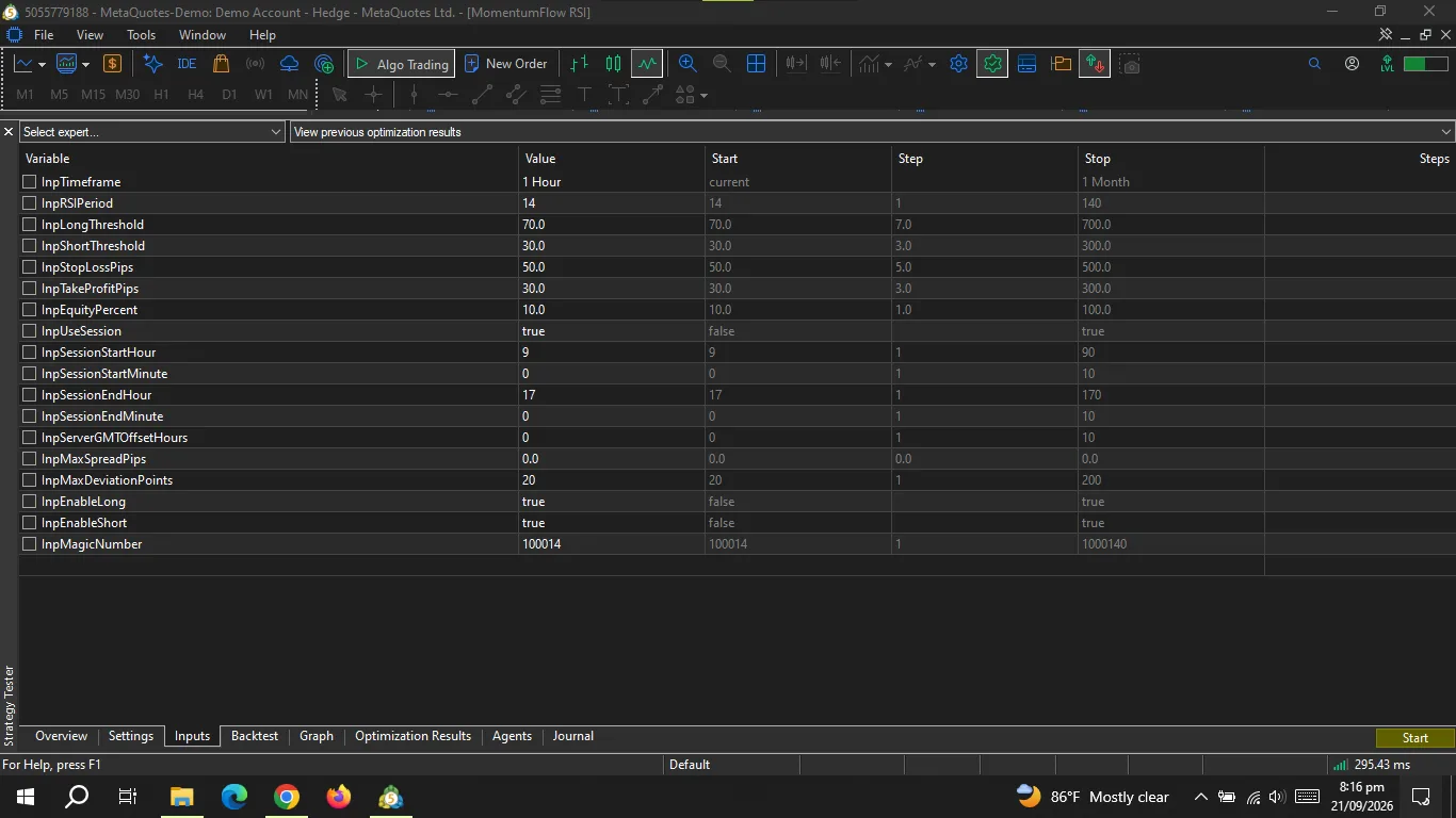 Momentum Flow RSI EA